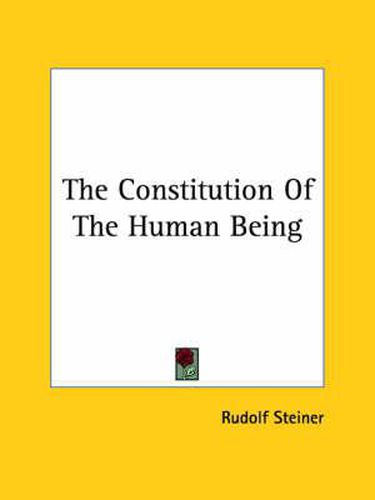 Cover image for The Constitution of the Human Being