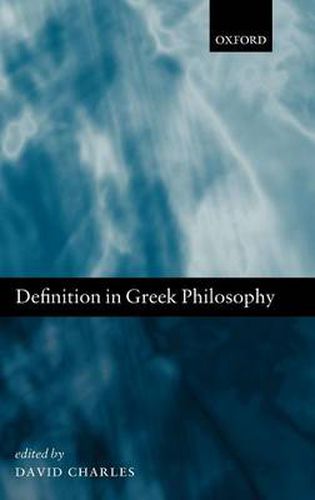 Cover image for Definition in Greek Philosophy