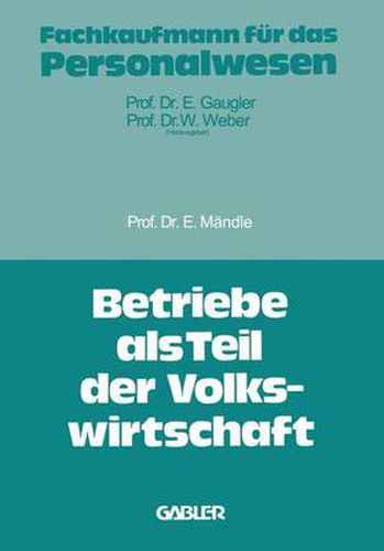 Cover image for Betriebe ALS Teil Der Volkswirtschaft