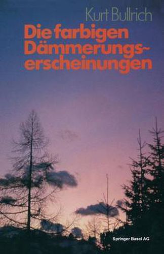 Cover image for Die Farbigen Dammerungserscheinungen