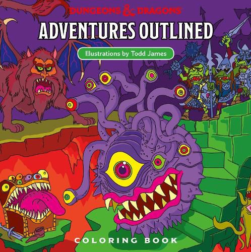 Cover image for Dungeons & Dragons Adventures Outlined Coloring Book