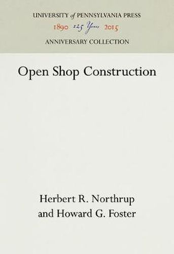 Cover image for Open Shop Construction