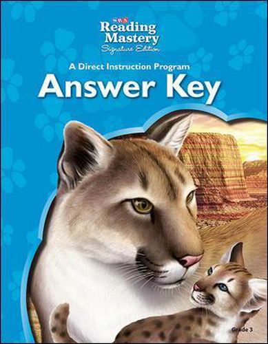 Cover image for Reading Mastery Reading/Literature Strand Grade 3, Answer Key