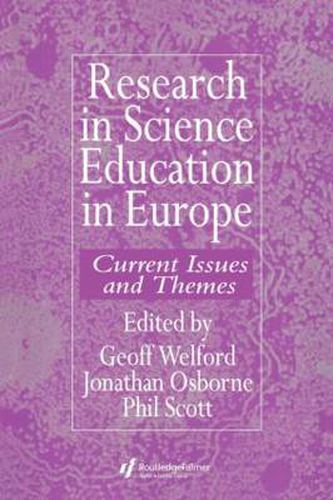 Cover image for Research in science education in Europe