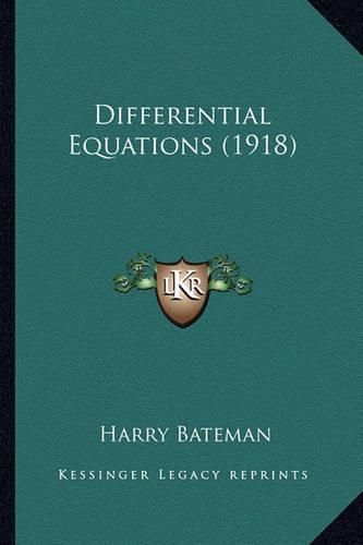 Cover image for Differential Equations (1918)