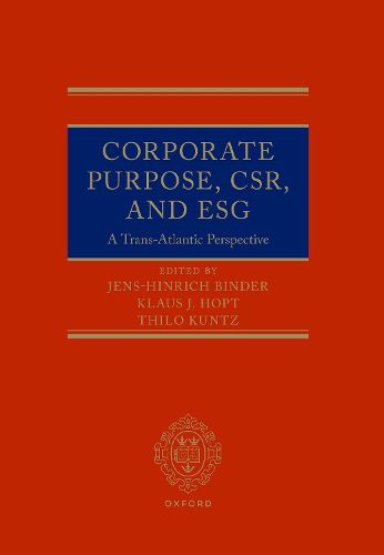 Cover image for Corporate Purpose, CSR, and ESG