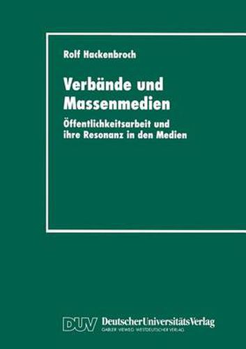 Cover image for Verbande und Massenmedien