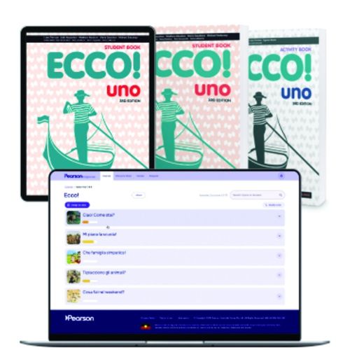 Cover image for Ecco! uno Student Book, eBook, Hub and Activity Book