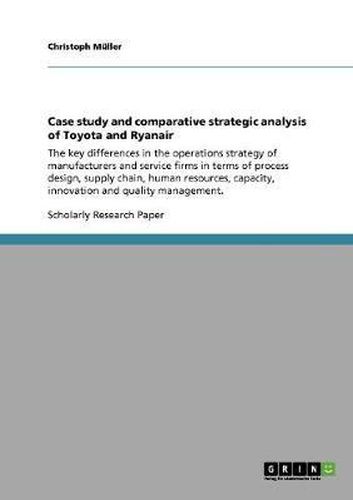 Cover image for Case Study and Comparative Strategic Analysis of Toyota and Ryanair