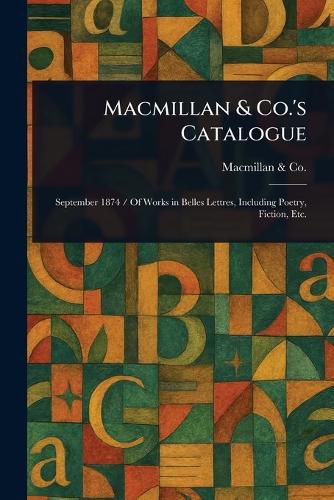 Cover image for Macmillan & Co.'s Catalogue