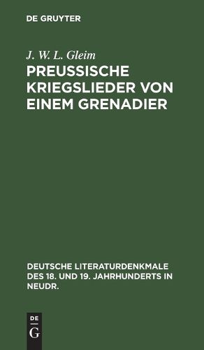 Cover image for Preussische Kriegslieder von einem Grenadier