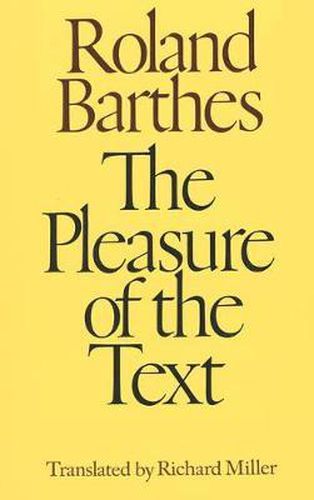 Cover image for The Pleasure of the Text