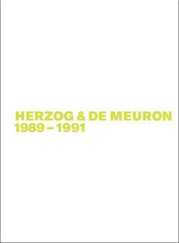 Cover image for Herzog & de Meuron 1989-1991