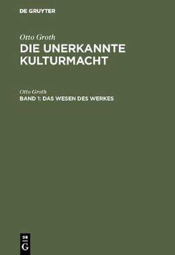 Cover image for Das Wesen des Werkes