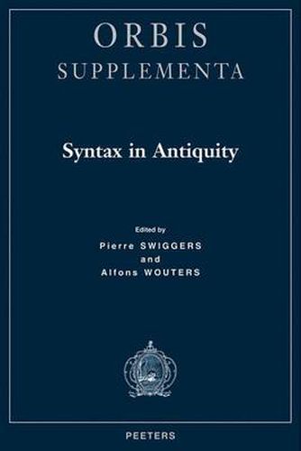 Cover image for Syntax in Antiquity