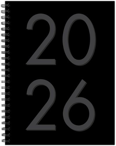 Cover image for Black 2026 6.5 X 8.5 Weekly Monthly Softcover Planner