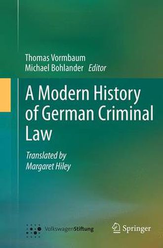 Cover image for A Modern History of German Criminal Law