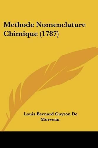 Methode Nomenclature Chimique (1787)