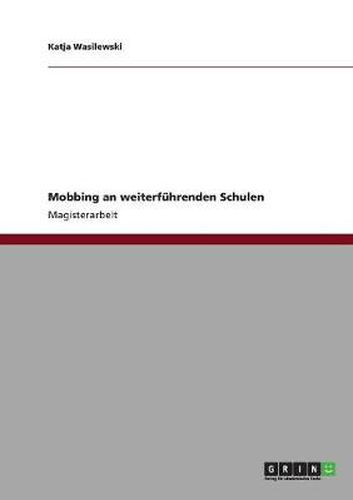 Cover image for Mobbing an weiterfuhrenden Schulen