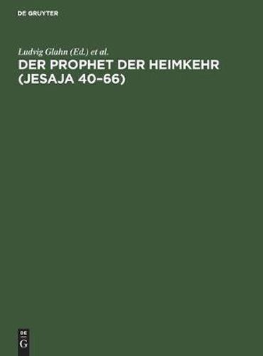 Cover image for Der Prophet Der Heimkehr (Jesaja 40-66)