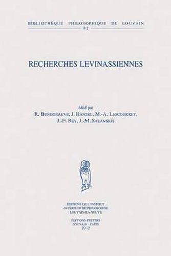 Cover image for Recherches Levinassiennes