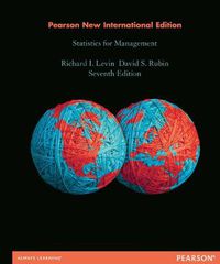 Cover image for Statistics for Management: Pearson New International Edition