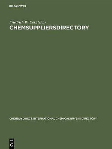 Cover image for ChemSUPPLIERSdirectory