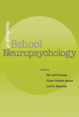 Cover image for Handbook of School Neuropsychology