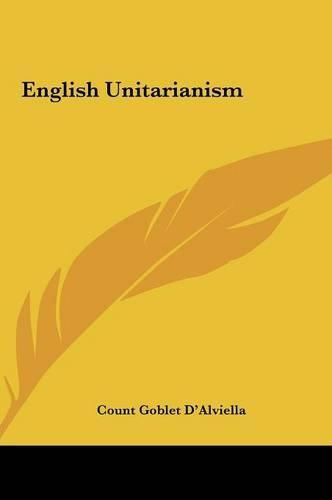 Cover image for English Unitarianism English Unitarianism