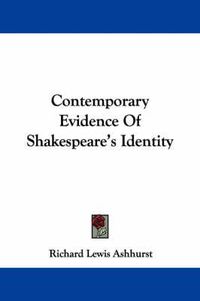 Cover image for Contemporary Evidence of Shakespeare's Identity