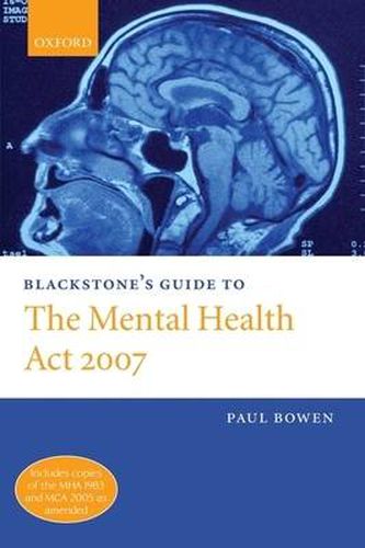 Cover image for Blackstone's Guide to the Mental Health Act