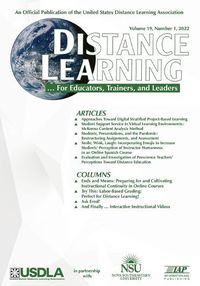 Cover image for Distance Learning Volume 19, Issue 1 2022