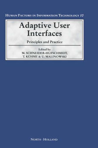 Cover image for Adaptive User Interfaces: Principles and Practice