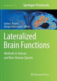 Cover image for Lateralized Brain Functions: Methods in Human and Non-Human Species