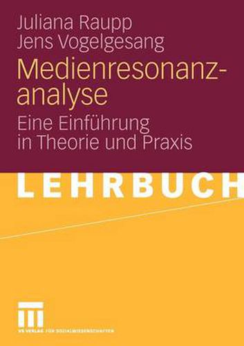 Cover image for Medienresonanzanalyse: Eine Einfuhrung in Theorie Und Praxis