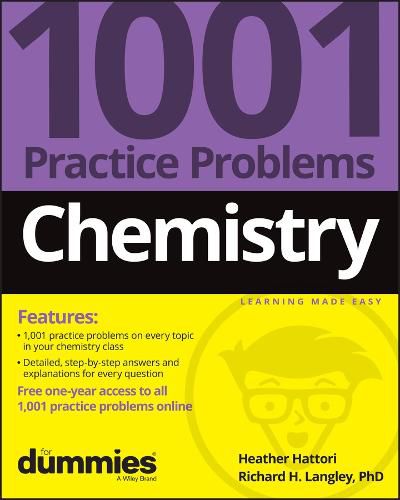 Cover image for Chemistry: 1001 Practice Problems For Dummies (+ F ree Online Practice)