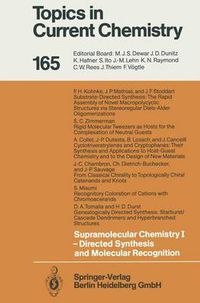 Cover image for Supramolecular Chemistry I - Directed Synthesis and Molecular Recognition