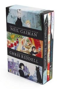 Cover image for Neil Gaiman/Chris Riddell 3-Book Box Set: Coraline; The Graveyard Book; Fortunately, the Milk