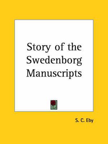 Cover image for Story of the Swedenborg Manuscripts (1926)