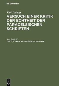 Cover image for Paracelsus-Handschriften