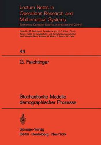 Cover image for Stochastische Modelle Demographischer Prozesse