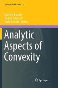 Cover image for Analytic Aspects of Convexity