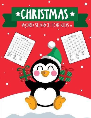 Cover image for Christmas Word Search For Kids: Ages 6 - 12 Puzzle Book Holiday Fun For Adults and Kids Activities Crafts