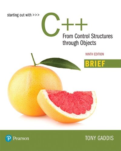 Cover image for Starting Out with C++: From Control Structures through Objects, Brief Version