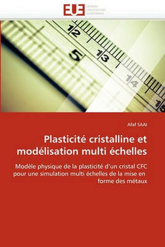 Cover image for Plasticite Cristalline Et Modelisation Multi Echelles