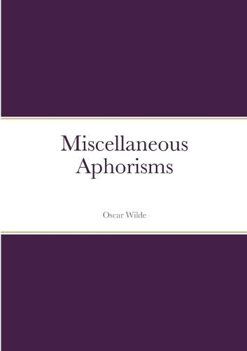 Cover image for Miscellaneous Aphorisms