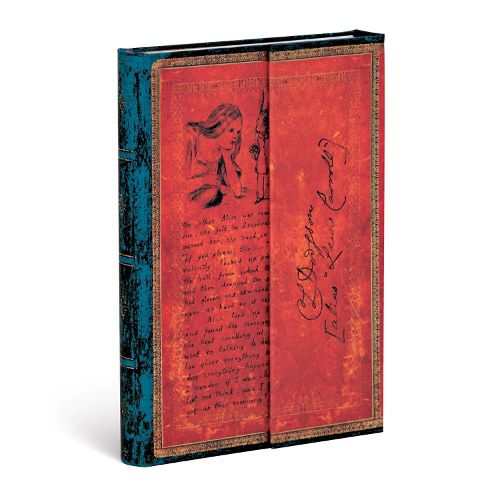 Paperblanks Hardcover Lewis Carroll Alice in Wonderland Mini Wrap Unlined