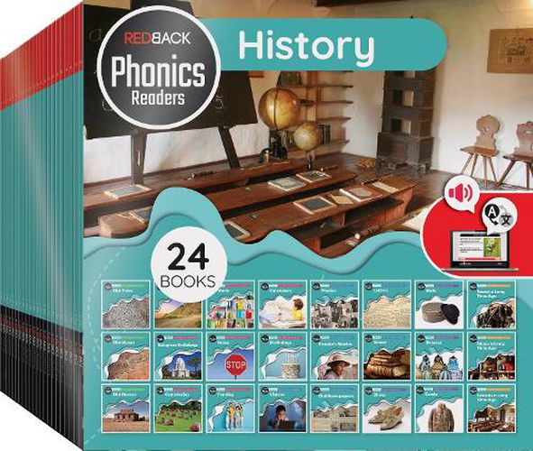 Cover image for Redback Phonics Readers: History Pack (24 Books)