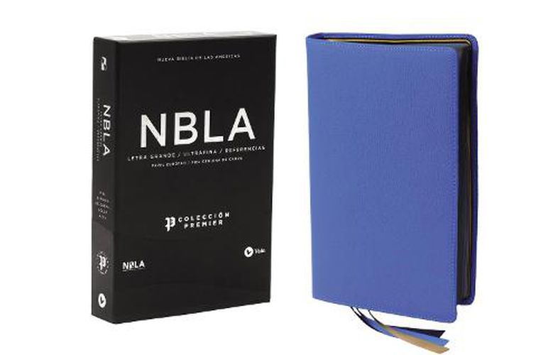 Cover image for Nbla Biblia Ultrafina, Letra Grande, Coleccion Premier, Azul: Edicion Limitada