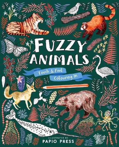 Cover image for Fuzzy Animals: Touch and Feel Colouring In